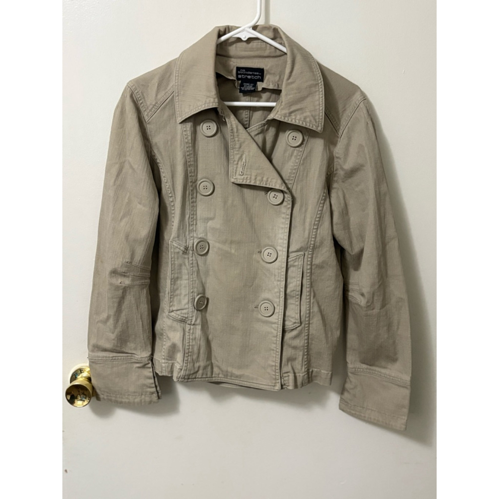 Women’s Pea Coat Stretchy Beige JR CL